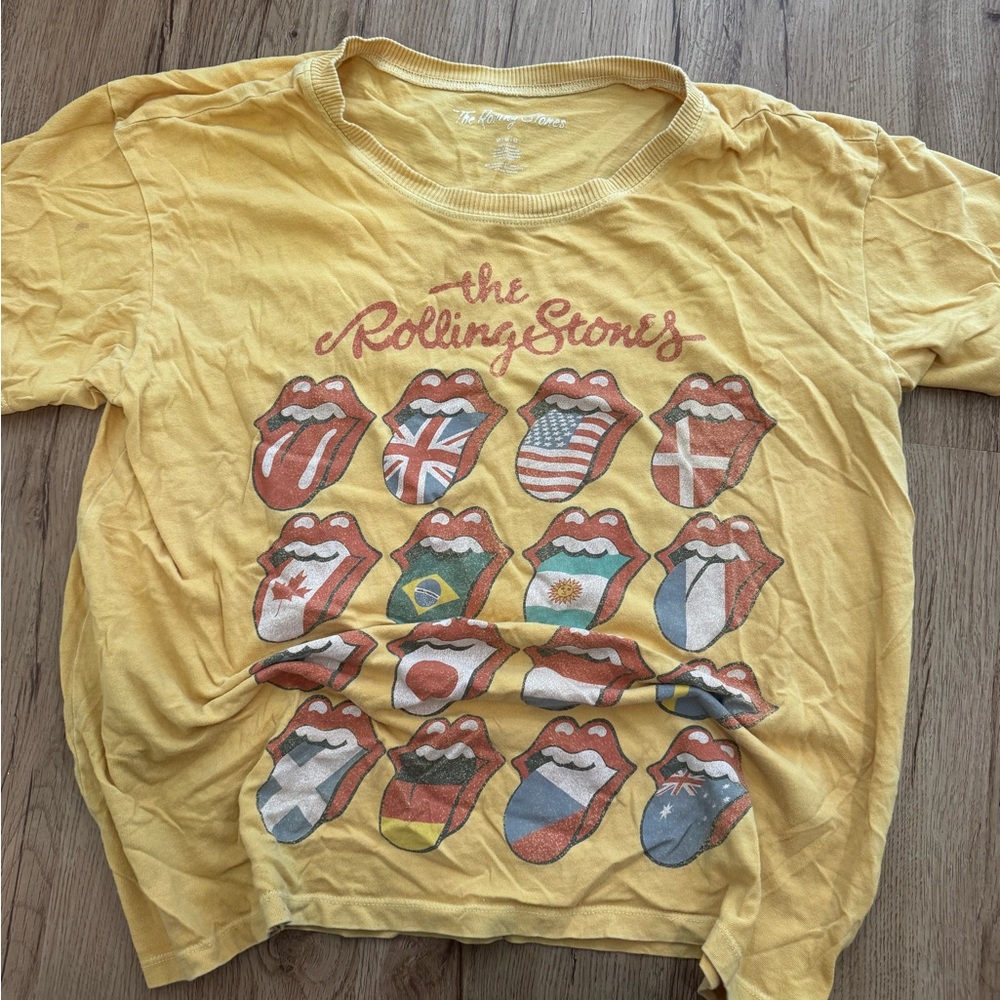The Rolling Stones Yellow Graphic Tee